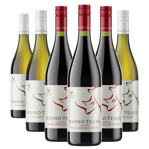 Case of 6 Mixed Rhino Tears Red & White Wine